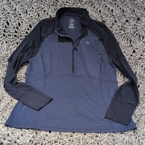 ✨ Paradox XL Midnight Slate Performance Half‑Zip • Thumb Holes • Athleisure